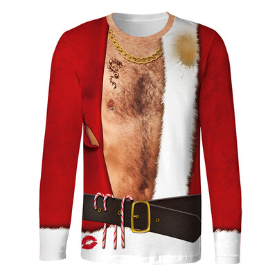 

Men Women Christmas Xmas 3D Funny Print Sweatshirt Pullover Jumpers Festival Top