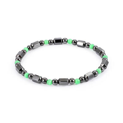 

Unisex Magnetic Bracelet Beads Hematite Stone Therapy Health Care Jewelry