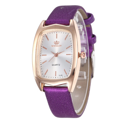 

2019 summer new rectangular scale leather strap ladies fashion watch student watch