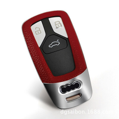

Top Layer Leather Car Key Case for Audi A3A4LA6LQ7TTTTS All Series Car Key Cover Shell Car Keychain Car Accessories