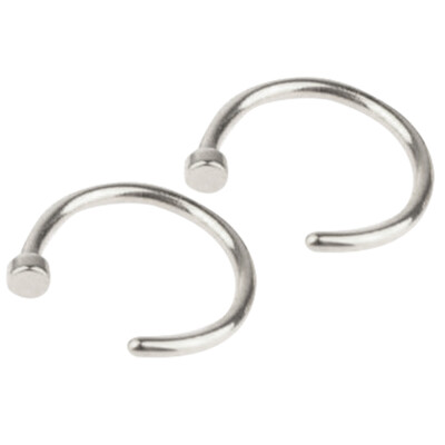 

10PcsSet Small Thin Surgical Steel Open Nose Ring Hoop Piercing Stud