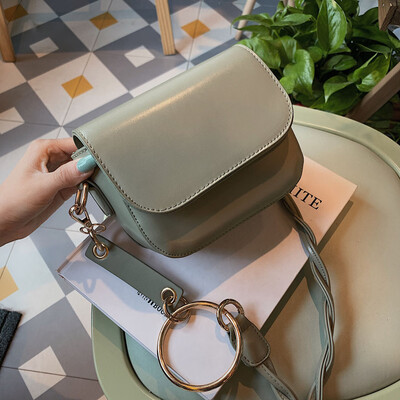 

Tailored Womens Fashion Big Ring Wild Slant Bag Single Shoulder Bag Purse Messenger Bag
