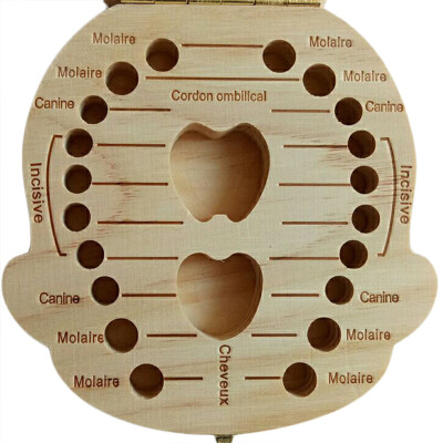 

Gobestart Tooth Box Organizer for Baby Milk Teeth Save Wood Storage Box for Kids Boy&Girl