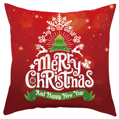 

Siaonvr Merry Christmas Short Plush Pillowcase Sofa Pad Set Home Decoration 18x18 Inch