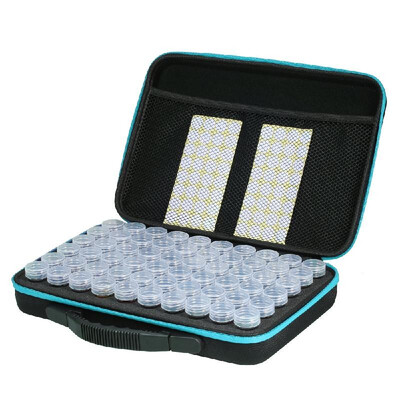 

60 Bottles Diamond Storage Box Diamond Embroidery Painting Accessory Tool Drill Jewelry Beads Storage Hand Bag Container Holder Zi