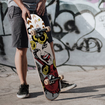 

Toponeto Thickened Matte Non-slip Wear Resistant Skateboard Stickers Laptop Luggage Decal