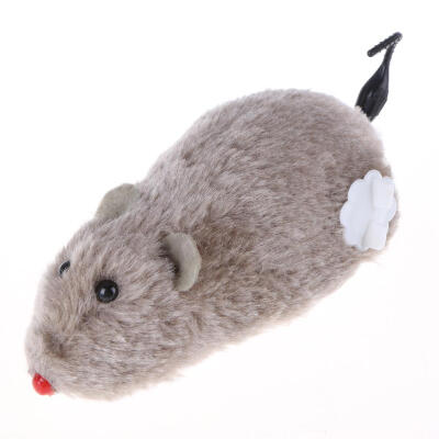 

Clockwork Mouse Toy for Cat Dog Plush Rat Mechanical Motion Interactive Toy