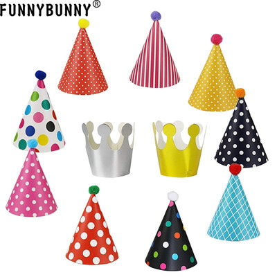 

FUNNYBUNNY Birthday Party Hats Fun Party Hats Set for Kids&Adults 11PCS Birthday Hat Crown Decorations Party Princess Crown