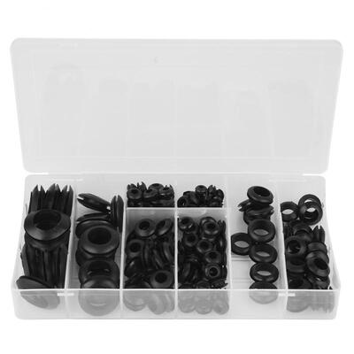 

Greensen 170pcs Black 714\1207\1588\1905\2223\2540mm Single Side Rubber Grommet Sealing Ring Set