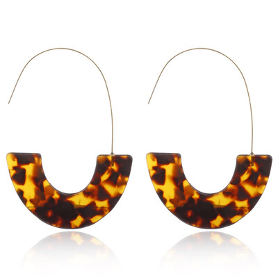 

Geometric Dangle Drop Hook Acrylic Ear Stud Earrings