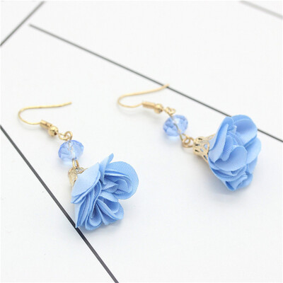 

Olaru Vintage Long Flower Crystal Stud Earrings Fashion Extendy Cute Earring for Women Brincos Drop Shipping Bijoux Female hOT