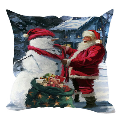 

Tailored Christmas Pillow Cover Pillowcases Decorative Sofa Cushion Cover Home Decoration