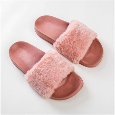 

FSD wool slippers ladies new fashion Korean home indoor&outdoor wear flat with thick bottom 13151
