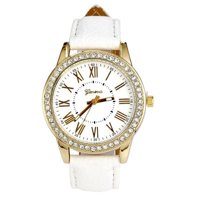 

Fashion simple retro small round belt Woman watch students watches fresh temperament Womans WristWatch relogio feminino 2018 F