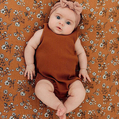 

Summer Toddler Kids Baby Girls Sleeveless Solid Romper Bodysuit Playsuit