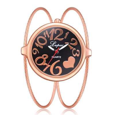 

Luxury Womens Watches Rose Gold Buckleless Thin Dial Ladies Quartz Wristwatch Fashion Roman Numerals Clock Reloj Mujer