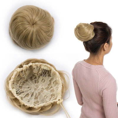 

Messy Hair Bun Chignons Synthetic Hair Extensions Wavy Updo Scrunchy Hairpieces