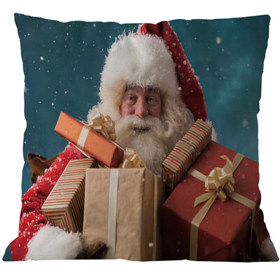

〖Follure〗Merry Christmas Pillow Cases Linen Sofa Cushion Cover Home Decor Pillow Core