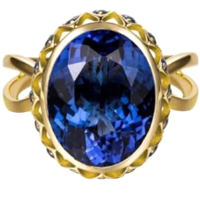 

Mode Crystal Ring For Women Party Pure Gold Color Luxury Jewelry