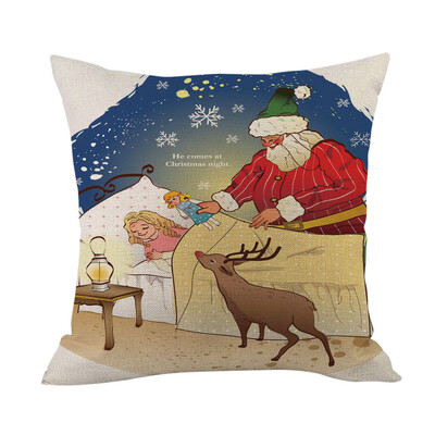 

Tailored Merry Christmas Cushion Cover Square Pillow Case Home Decor