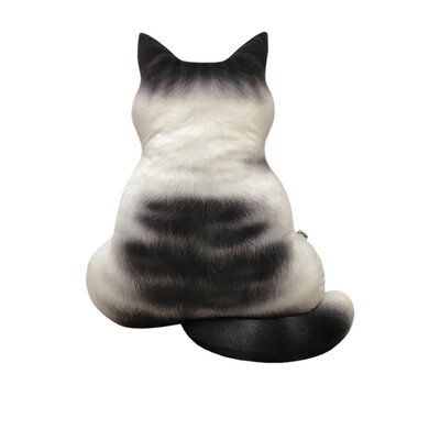

JPGIF 3D Printed Cat Back Cushion Plush Toy Gift Simulation Cat Pillow