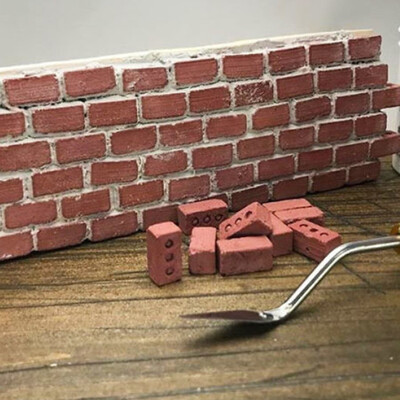 

Tailored NEW 56Pcs Mini Cement Cinder Bricks Build Your Own Tiny Wall Mini Red Bricks