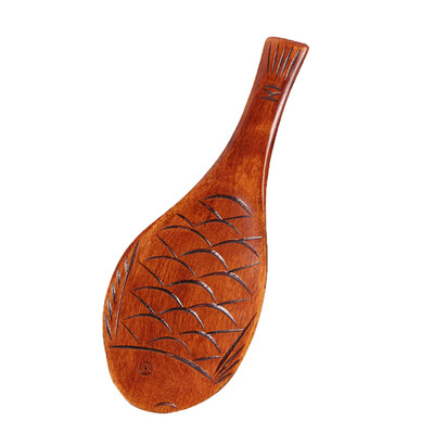 

Toponeto Wooden Fish Pattern Rice Food Spoon Kitchen Cooking Tools Utensil Scoop Paddle