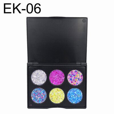 

6 Colors Glitter Shimmers Star Love Heart Sequins Eyeshadow Beauty Eye Makeup