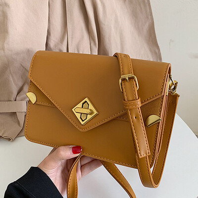 

On the new simple texture 2019 new Korean fashion casual Joker shoulder slung small square bag