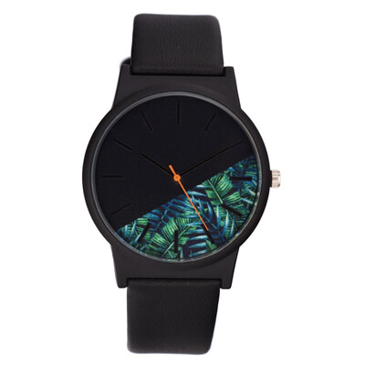 

RM Fashion Simple Without Scale casual Floral Print Dial Belt Quartz Female Watch