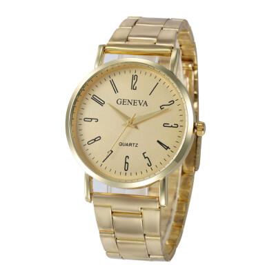 

Womens Watches Fashion Geneva Brand Roman Numeral De Luxe Montres Femmes Montre Femme AcierIinoxydable Kol Saati