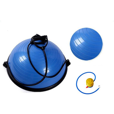 

Ktaxon Yoga Balance Ball Trainer Fitness Strength Exercise Hemisphere Workout with Resistance Bands&Pump for Stability