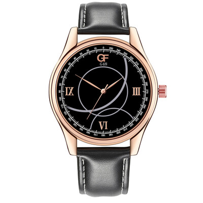 

Gobestart Hot Man Leather Watch Whatever Late Anyway Letter Watches New Pointer glow