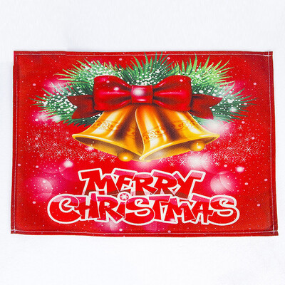 

Toponeto Bowl Fork Placemat Mat Decoration Home Party Christmas Burlap Dining Table