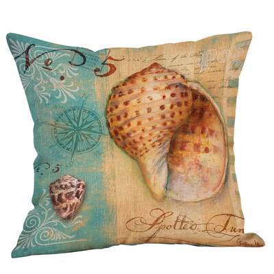 

〖Follure〗Ocean Beach Sea Cotton Linen Pillow Case Sofa Throw Cushion Cover Home Decor