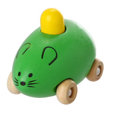 

Tailored Fashion Smart Gift Kids Child Baby Cute Mice Squeak Wooden Toy Car New BU