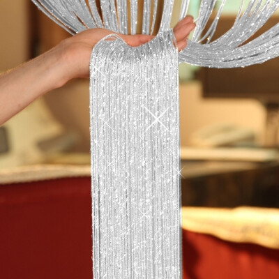 

Fashion 200cm100cm Fly Screen Fringe Tassel Curtain String Sparkle Curtains Room Divider Door Window Decor