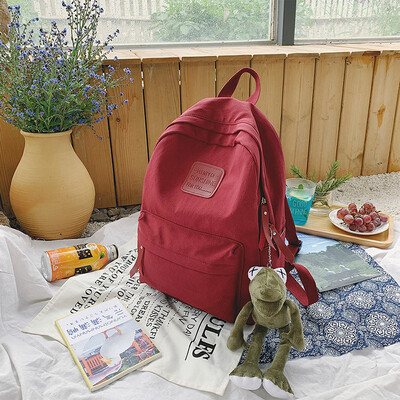 

Ins style bf schoolbag female Korean version of high school students in ancient times simple hundred build Japanese backpack doubl