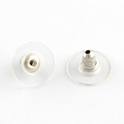 

304 Stainless Steel Plastic Earring Ear Nuts Stainless Steel Color 115x6mm Hole 08mm