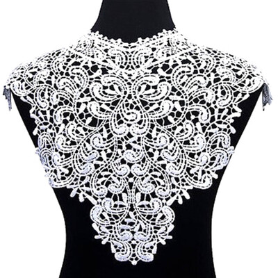 

1pc Hollow Embroidery Lace Ribbon African Lace Fabric Corsage Collar DIY Water-soluble Polyester Silk Sewing Patchwork
