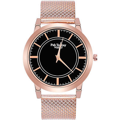 

Retro Watch Womens Fashion Female Mesh Band Stainless Steel Analog Quartz Luxury Wristwatch Rose Gold Watches 2019 Silver Clock