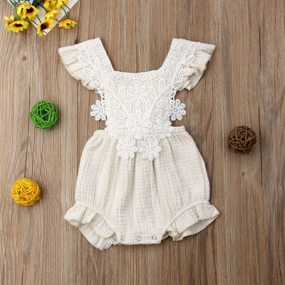 

Newborn Baby Girl Ruffle Lace Romper Bodysuit Jumpsuit Outfit Clothes Sunsuit