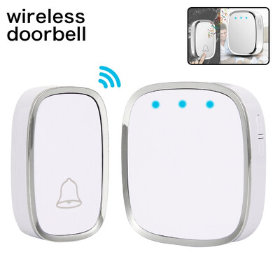 

Wireless Doorbell Waterproof Door Bell Wall Plug-in Cordless Chime UK Plug