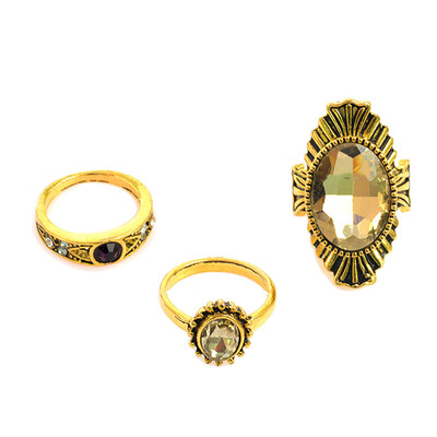 

Black Ring Set Bohemian Style Lady Ring Set