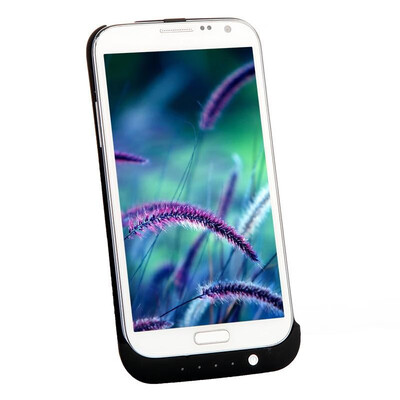 

Backup Battery for Samsung Galaxy Note II 2 N7100 External Power Bank Charger Case Stand Cover 4200mAh Rechargeable Black