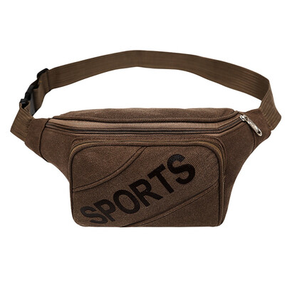 

Tailored Fashion Neutral Solid Color Zipper Messenger Bag Chest Bag Waist Bag Phone Bag