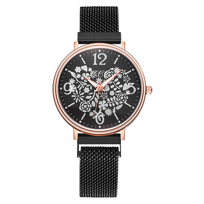 

Luxury Women Watches Flower Dial Ladies Digital Quartz Wristwatch Magnetic Buckle Strap Clock Fashion Gift Dress Zegarki Damskie
