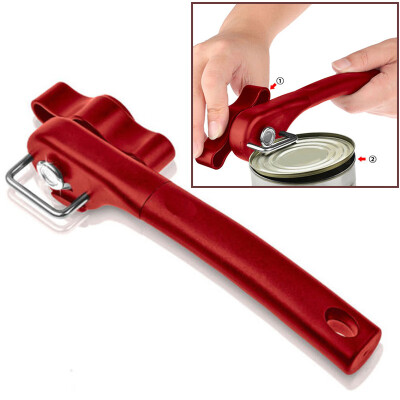 

Ergonomic Smooth Edge Side Cut Manual Tin Can Opener Cans Lid Lifter RedBlack