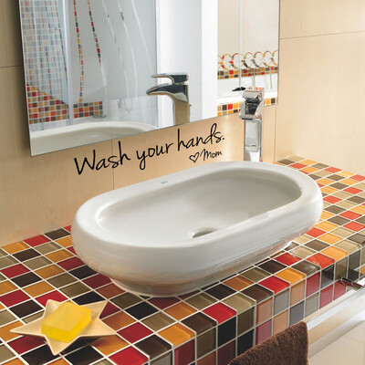 

〖Follure〗Wash Your Hands Mom Home Decor Wall Sticker Decal Bedroom Vinyl Art Mural