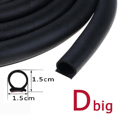 

5Meters Big D Small D Z Shape P Type Car Door Seal Strip Auto Rubber Seal Strips Waterproof Trim Dustproof Sound Insulation Weathe